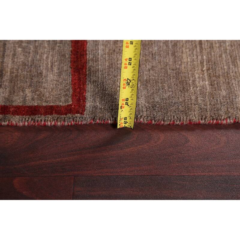 Geometric Modern Gabbeh Kashkoli Oriental Wool Area Rug Hand-knotted - 5'4" x 7'6"