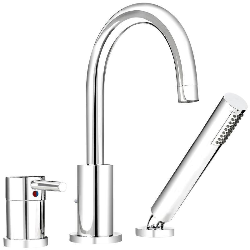 Belanger Single-Handle Roman Bathtub Faucet, Polished Chrome