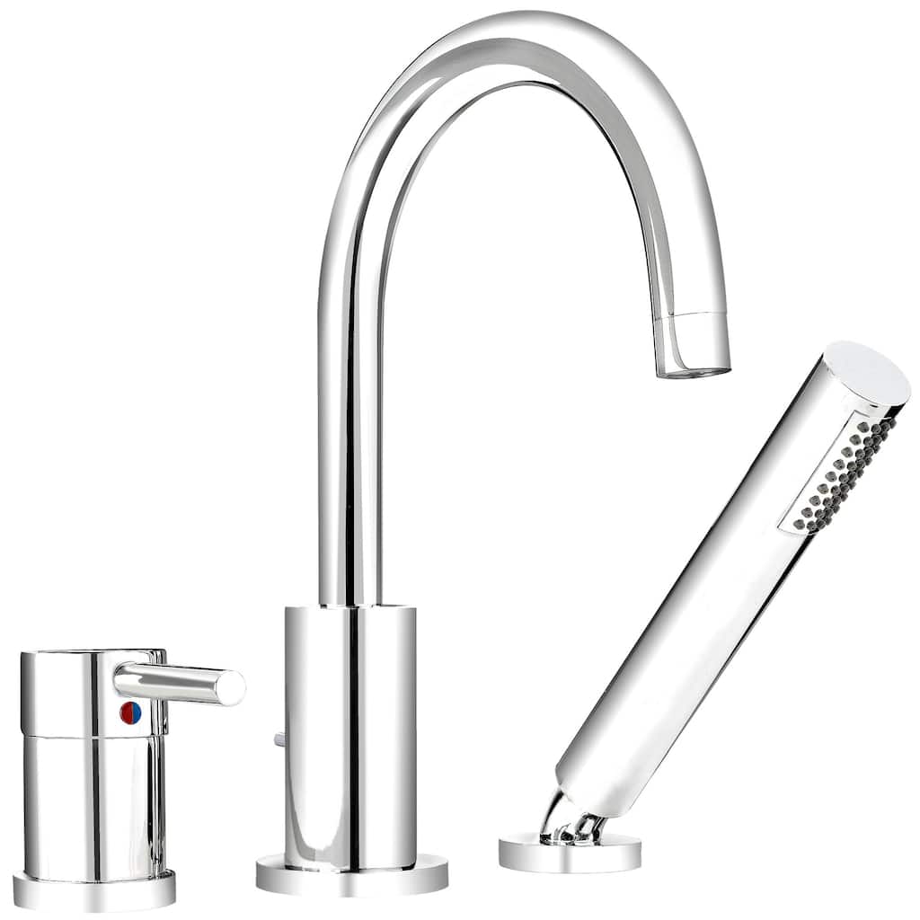 Belanger Single-Handle Roman Bathtub Faucet, Polished Chrome