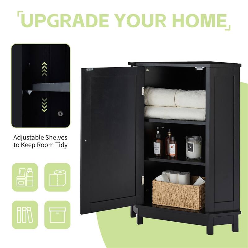 Bathroom Cabinet Triangle Corner Storage Cabinet with Adjustable Shelf