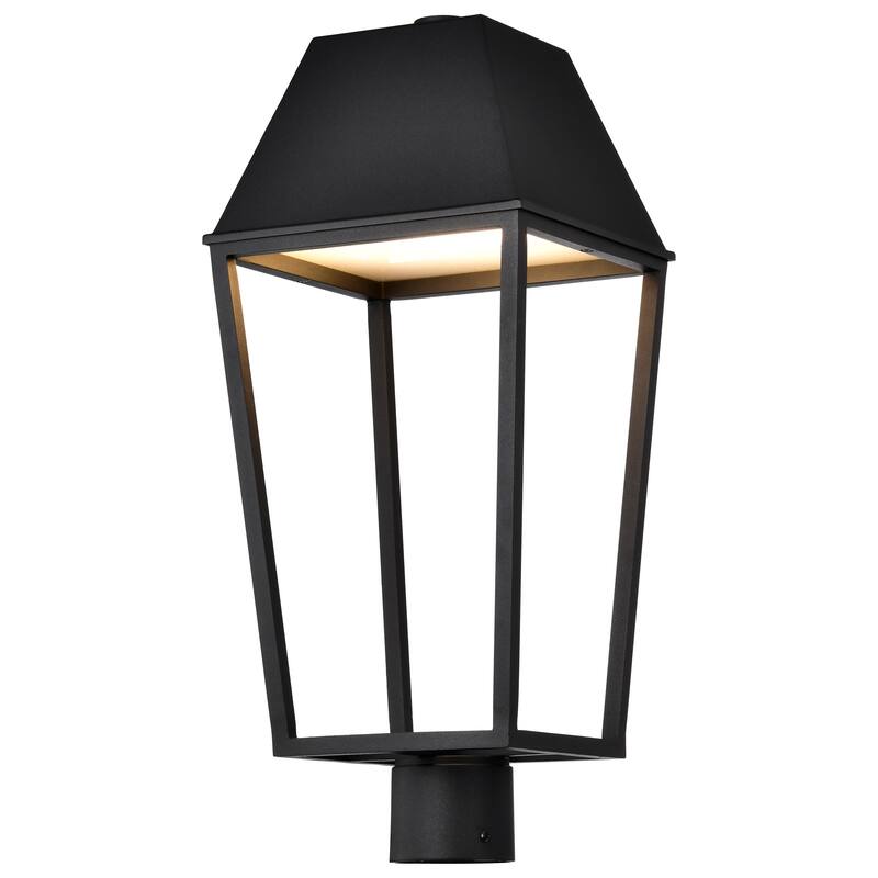 Colt 10 Watt LED Outdoor Post Lantern Matte Black Finish