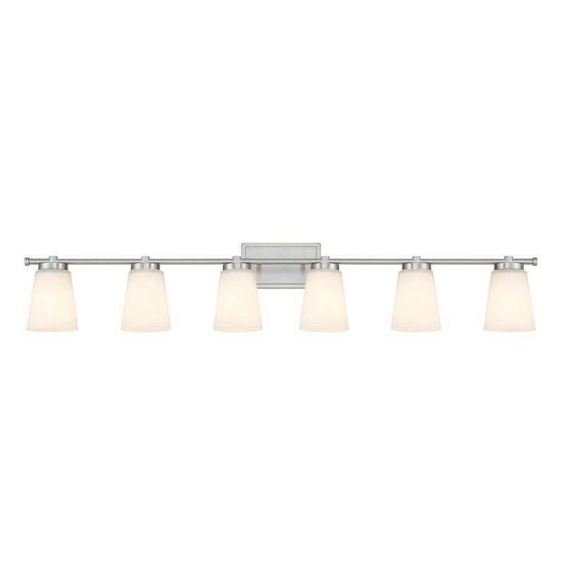 Acroma 6 - Light Steel Dimmable Bathroom Vanity Light - 6-light