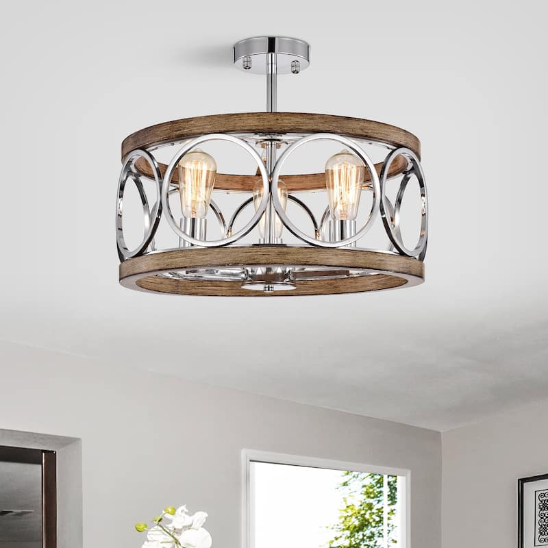 Shacer 3-light Hood Design Ceiling Lamp