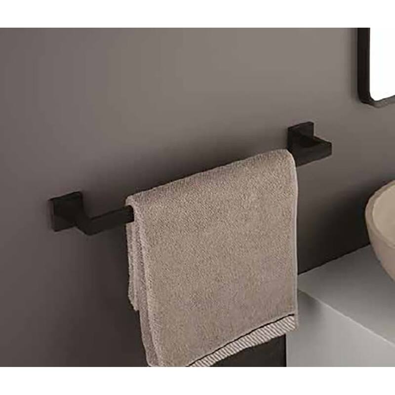Square Collection 18" Wall Mounted Bathroom Towel Bar