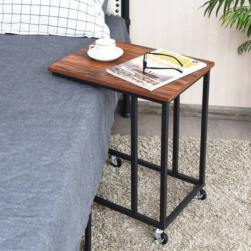 Gymax Laptop Holder Sofa Side End MobileTable Multiple Stand Desk - 20'' X 14'' X 24''