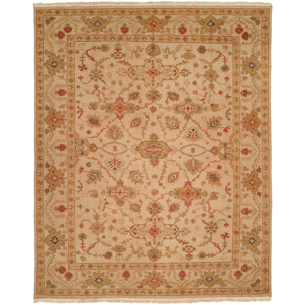 Traditional White Flatweave Wool Area Rug