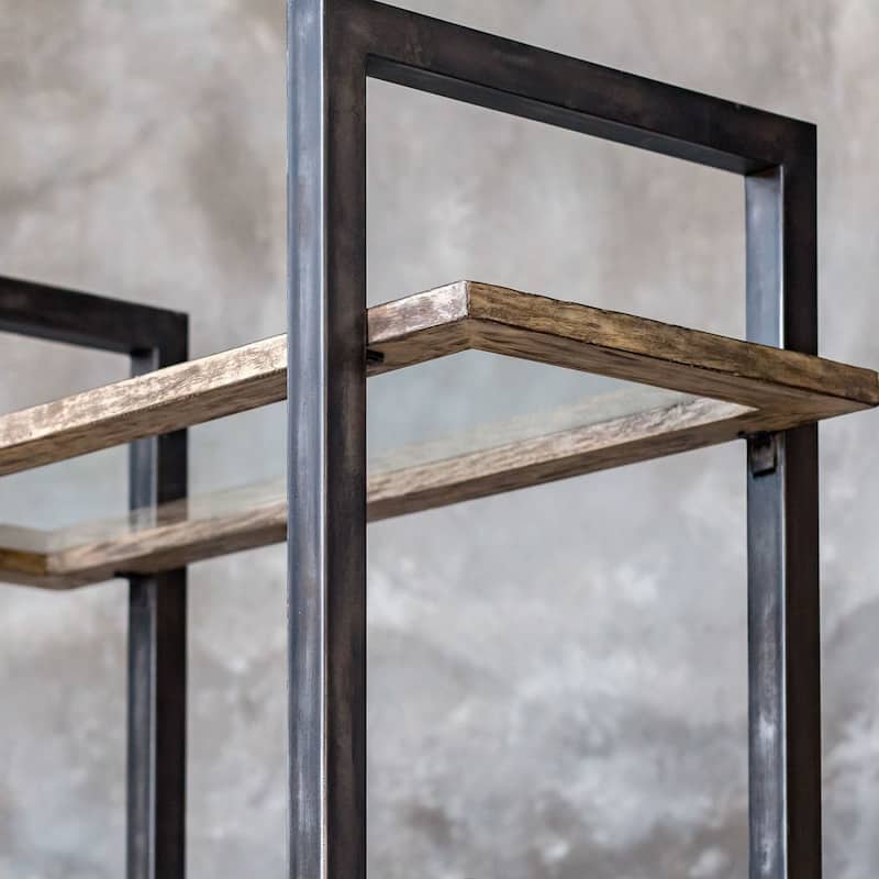 Uttermost Olwyn 36" Wide 6 Shelf Iron Shelving Unit