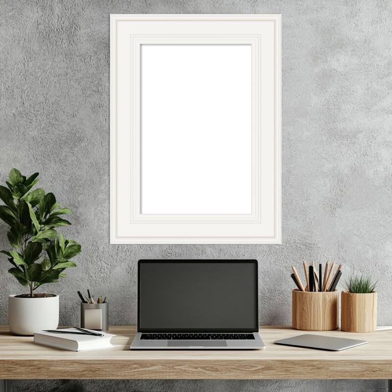 Amanti Art Ridge Black Framed Dry Erase Magnetic Board