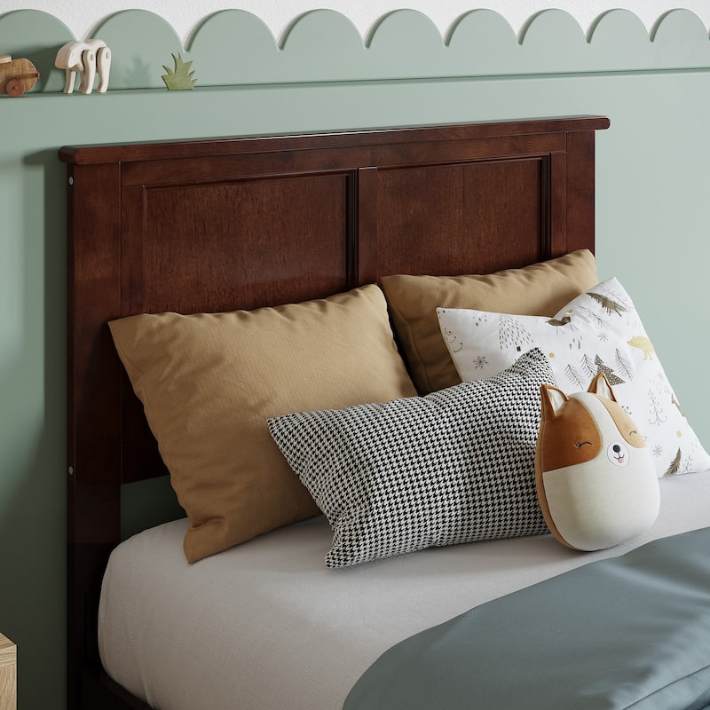 Madison Headboard with Attachable Charger - Walnut - Twin