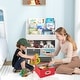 preview thumbnail 4 of 8, Gymax Kids Bookshelf w/3-Tier Bookshelves Open Compartment & 2