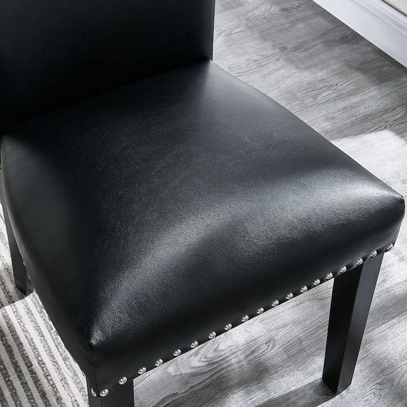 Chairs Faux Leather Dining Chairs Set of 2