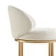 preview thumbnail 35 of 51, Spruce & Spring Chloe Upholstered Swivel Counter Bar Stool with Metal Frame and Arched Back