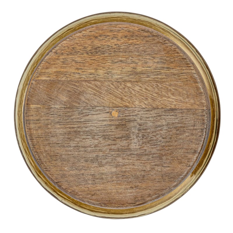 Hammered Glass Jar with Mango Wood Lid