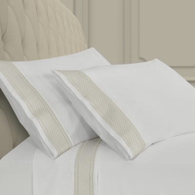 J. Queen New York Monarch Embroidered Pillow Case Pair