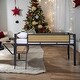 preview thumbnail 17 of 28, Kids and Baby Twin Size Metal Loft Bed with Desk,LED Lights,Storage Shelves