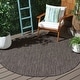preview thumbnail 142 of 177, SAFAVIEH Courtyard Jonell Indoor/ Outdoor Patio Backyard Rug 10' Round - Black/Beige