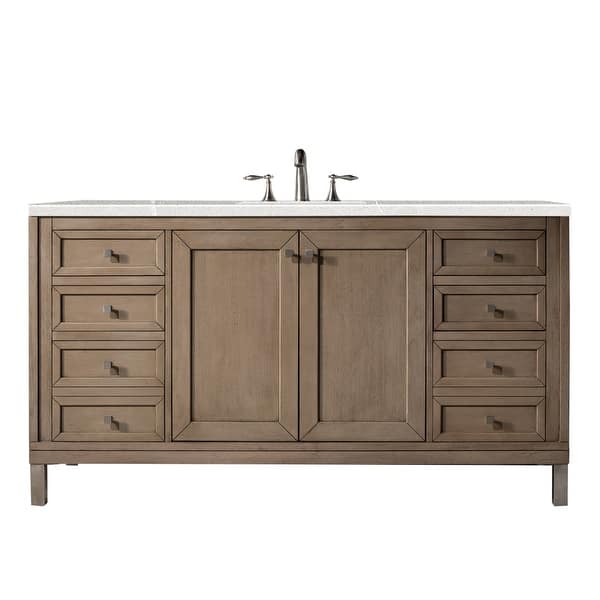 slide 2 of 53, James Martin Vanities Chicago 60" Single Vanity, Whitewashed Walnut