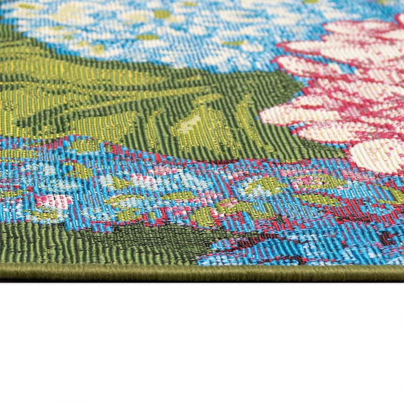 Liora Manne Esencia Hydrangeas Indoor/Outdoor Mat