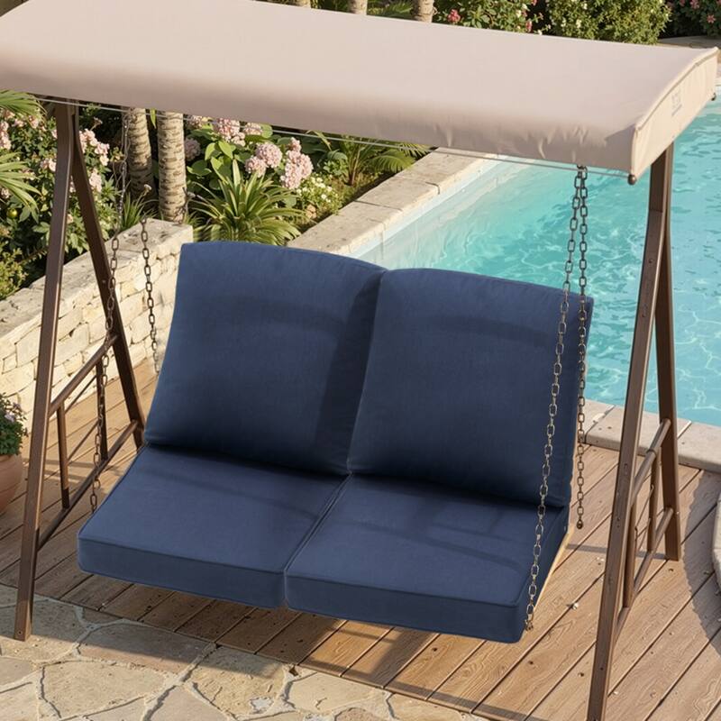 Pellebant 22 x 21 x 3.5 in Patio Deep Seat Chair Outdoor Cushion Set