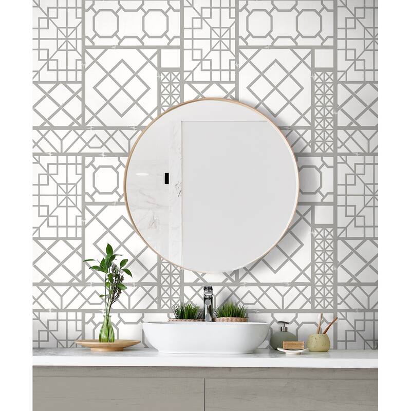 NextWall Garden Trellis Peel and Stick Wallpaper