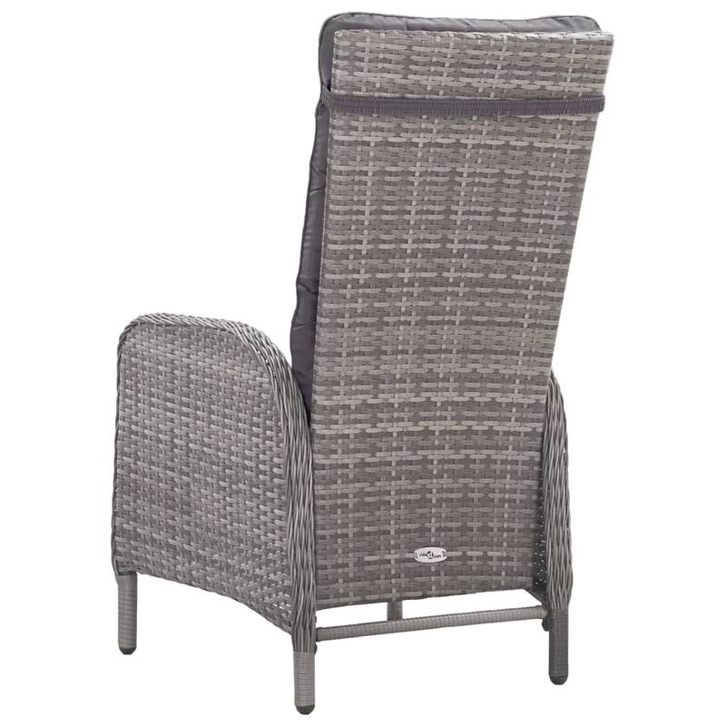 vidaXL Solid Acacia Wood Patio Bistro Set 3 Piece Poly Rattan Multi Colors - 16.3" x 16.3" x 16.9"