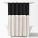 Lush Decor Two-tone Linen Button Shower Curtain