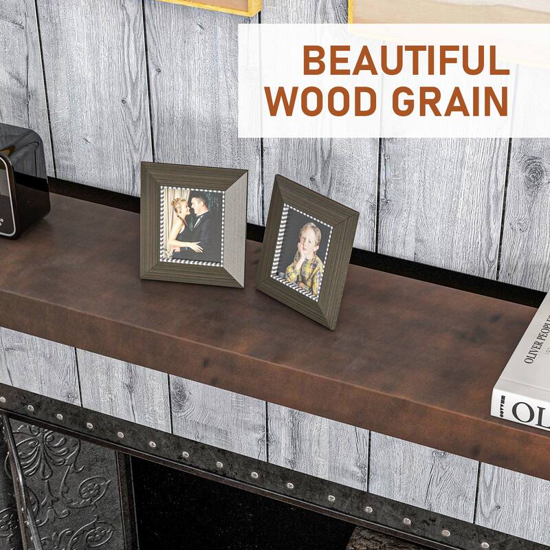 Wall Mounted Floating Shelf Solid Wood Rustic Wood Grain Design - 48" W x 7.75" D x 2" H