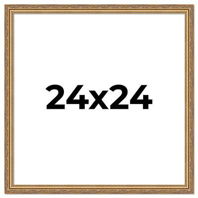 24x24 Frame Red Solid Wood Picture Frame Width 1.75 Inches | Interior Frame Depth 1 13/16 Inches