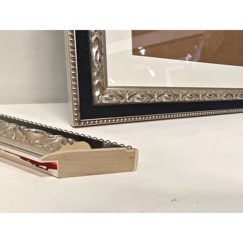 Solid Wood Picture Frame - Replaceable Canvas Art Frame with Organic Glass, Elegant Framed Wall Decor for Living Room