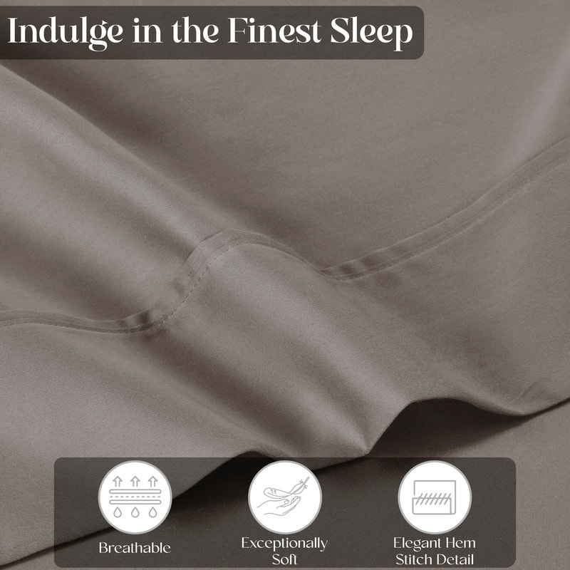 Superior Cotton Blend Solid Deep Pocket Bed Sheet Set