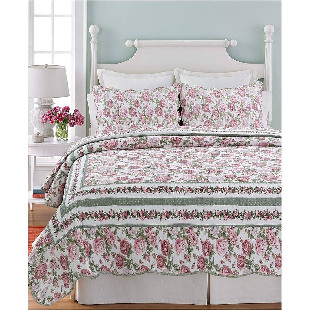 Rose Bush 3-piece Quilt Set