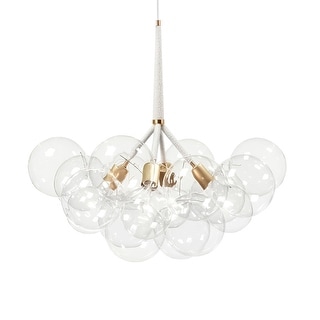 Contemporary Clear Glass Globe Bubble Chandelier