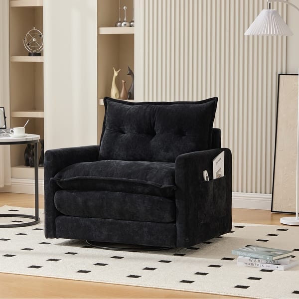 slide 2 of 49, GALDWIN Chenille Upholstered 360°Degree Swivel Mid Century Modern Arm Chair for Living Room