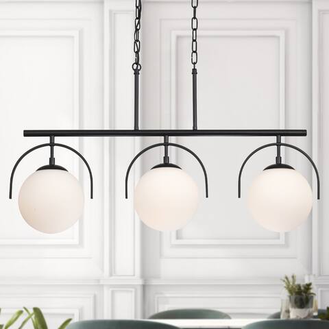Mid Century Modern Pendant Light Orb Glass Chandelier for Dining Rooms