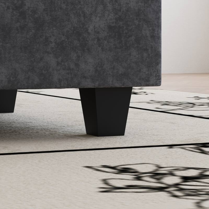 GDFStudio - Chenille L-Shaped 97" 5-Seater Sectional Sofa with Armrest Storage