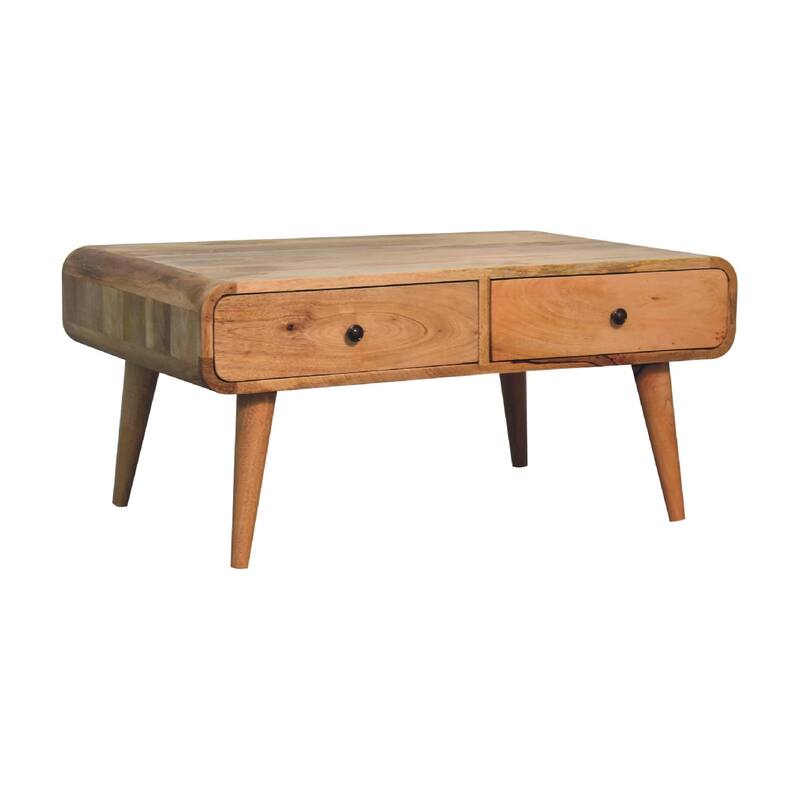 Artisan Furniture Oak ish Solid Wood Sonata Coffee Table