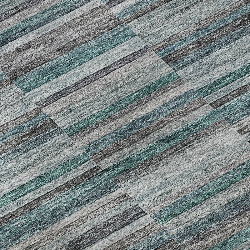Premium Washable Super Soft Geo Stripe Mayfield Rug
