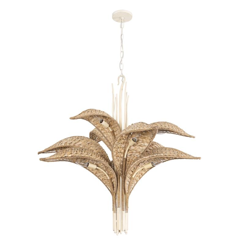 Varaluz Century Palm 9-Light 3-Tier Chandelier - Country White