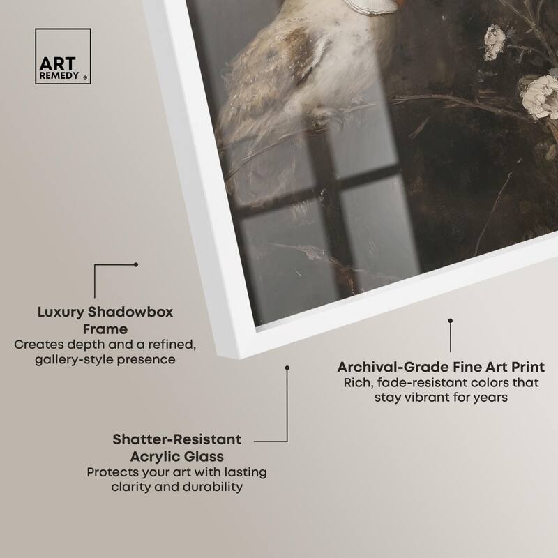 Owl in the Shadows I Shadowbox by Art Remedy