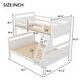 Convertible Wood Bunk Bed, Stackable and Detachable Bed Frames with Angled Ladder, High Guardrail, Wood Slats - Twin over Full