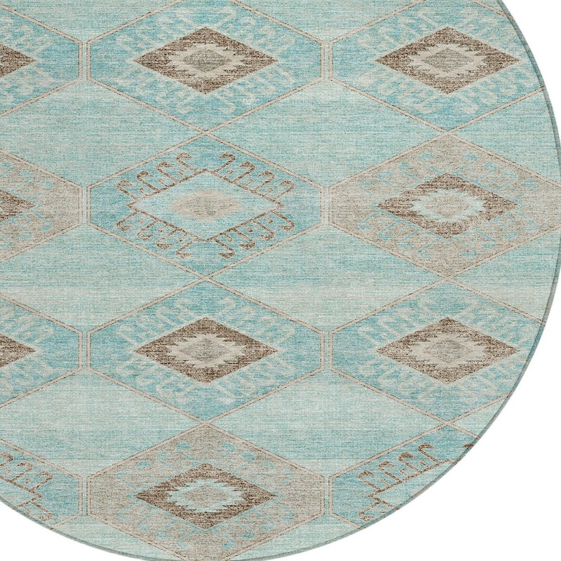 HomeRoots Aztec Transitional Rectangle Outdoor Rug