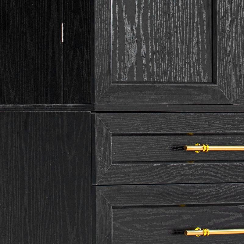 Farmhouse 78.2" Kitchen Pantry Cabinet with 4 Doors, 3 Adjustable Shelves and 3 Drawers