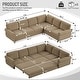 preview thumbnail 71 of 109, Homy Casa Chenille Sleeper Sectional Sofa with Pull-Out Bed