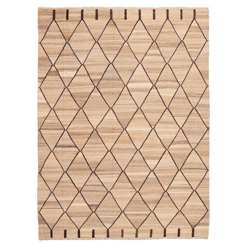 Sivas Beige, Tan Kilim 8'6" x 11'5" - 8'6 x 11'5