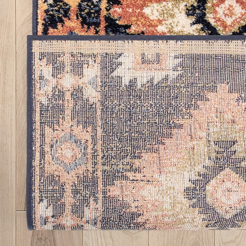 Custom Size Runner Tulsa Lea Southwestern Medallion Stair-Hallway Rug