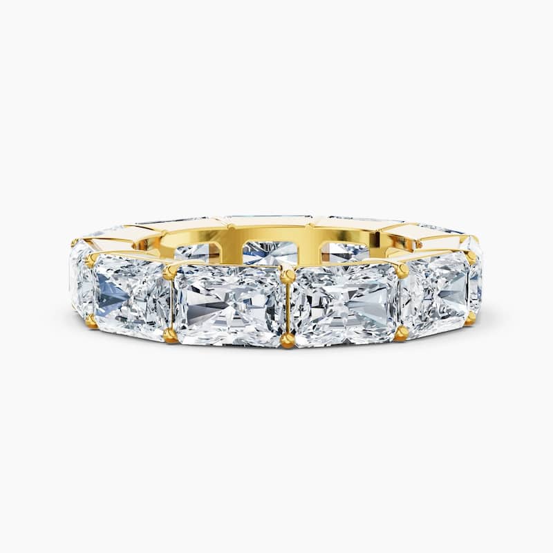 Auriya 14k Gold Radiant East-West Lab Grown Diamond Eternity Band 2.10 - 8.25 ct. tw. (F-G, VS) - 8.25 ct. wt. - 4.5 - Yellow