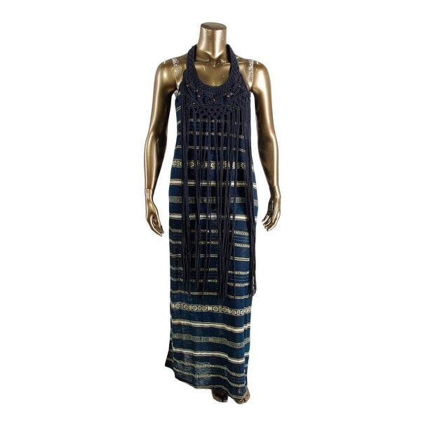 Denim & Supply Ralph Lauren Womens Maxi Dress Printed Fringe