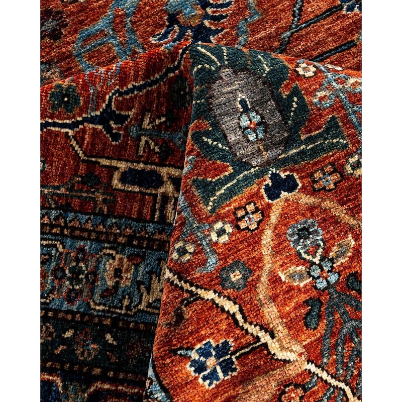 Serapi One-of-a-Kind Hand-Knotted Area Rug - Orange, 8' 2" x 9' 6" - 8' 2" x 9' 6"