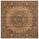 SAFAVIEH Handmade Heritage Cassondra Traditional Oriental Wool Rug - 7' x 7' Square - Light Brown/Grey