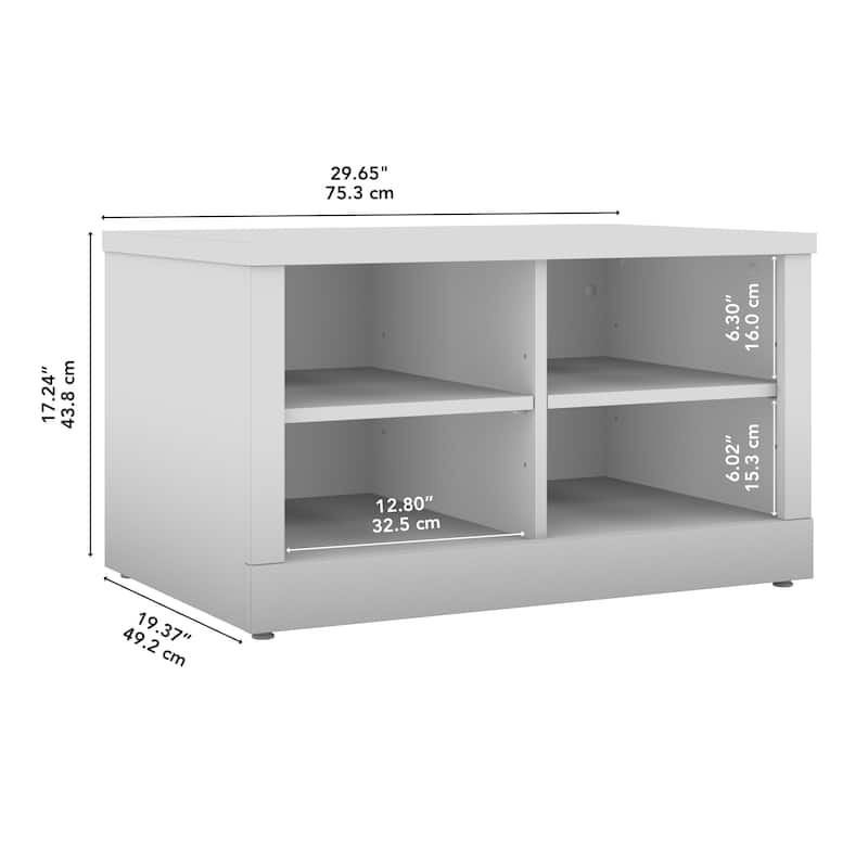 Hampton Heights 30W Shoe Bench by Bush Furniture